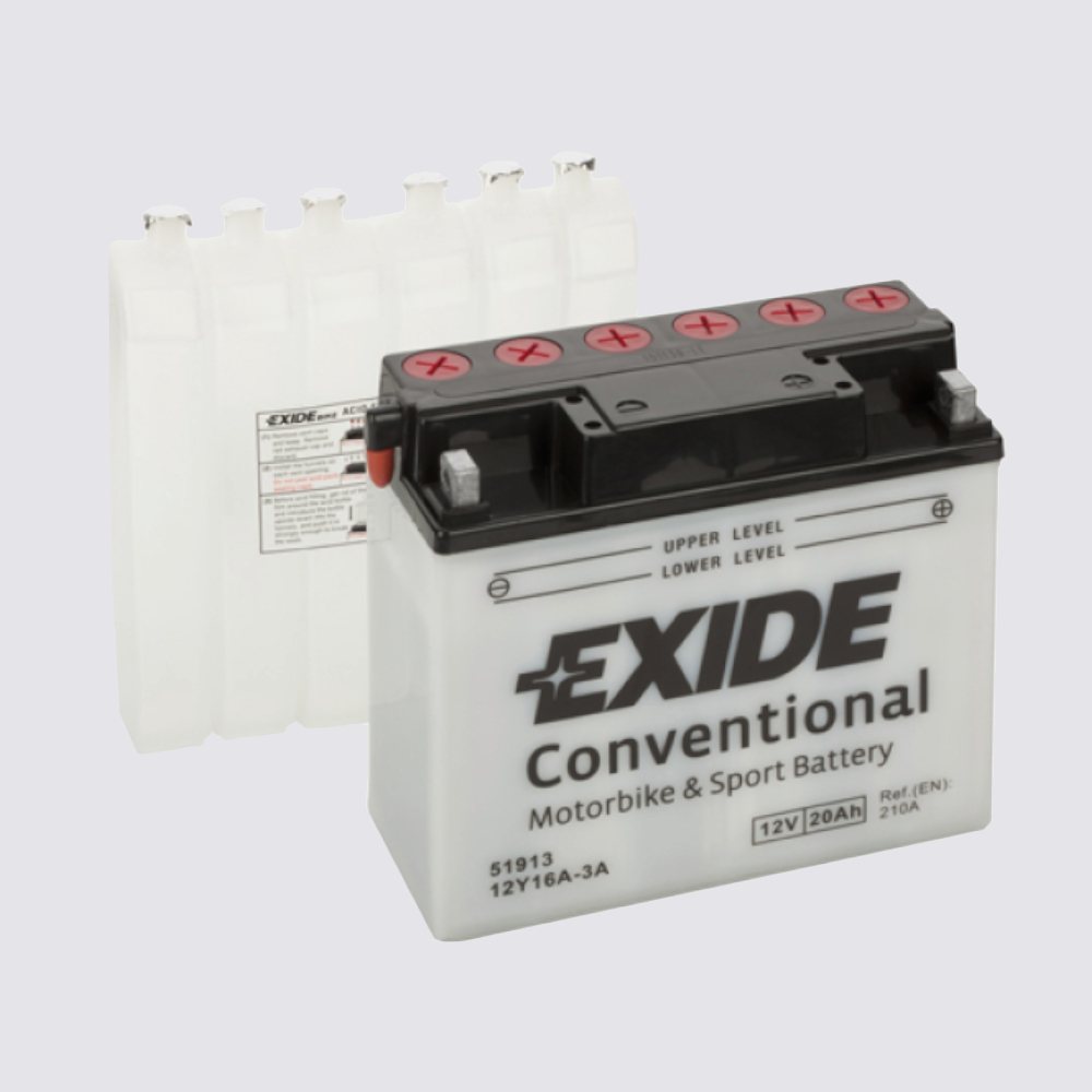 Мотоциклетный аккумулятор  EXIDE TECHNOLOGIES 12 20Жидкий электролит для мотоциклов