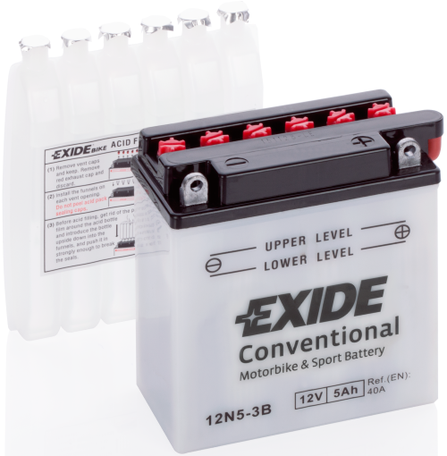Мотоциклетный аккумулятор  EXIDE TECHNOLOGIES 12 5Жидкий электролит для мотоциклов