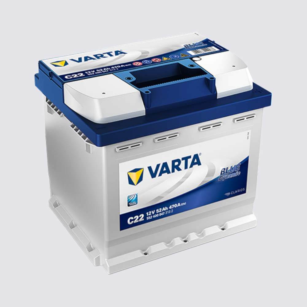 Аккумулятор VARTA 52обратная для автомобилей установка замена