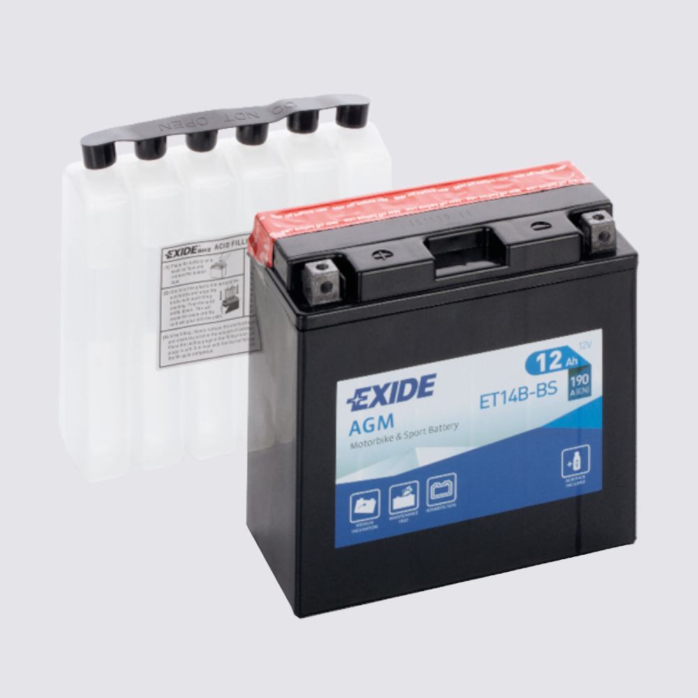 Мотоциклетный аккумулятор  EXIDE TECHNOLOGIES 12 12AGM для мотоциклов