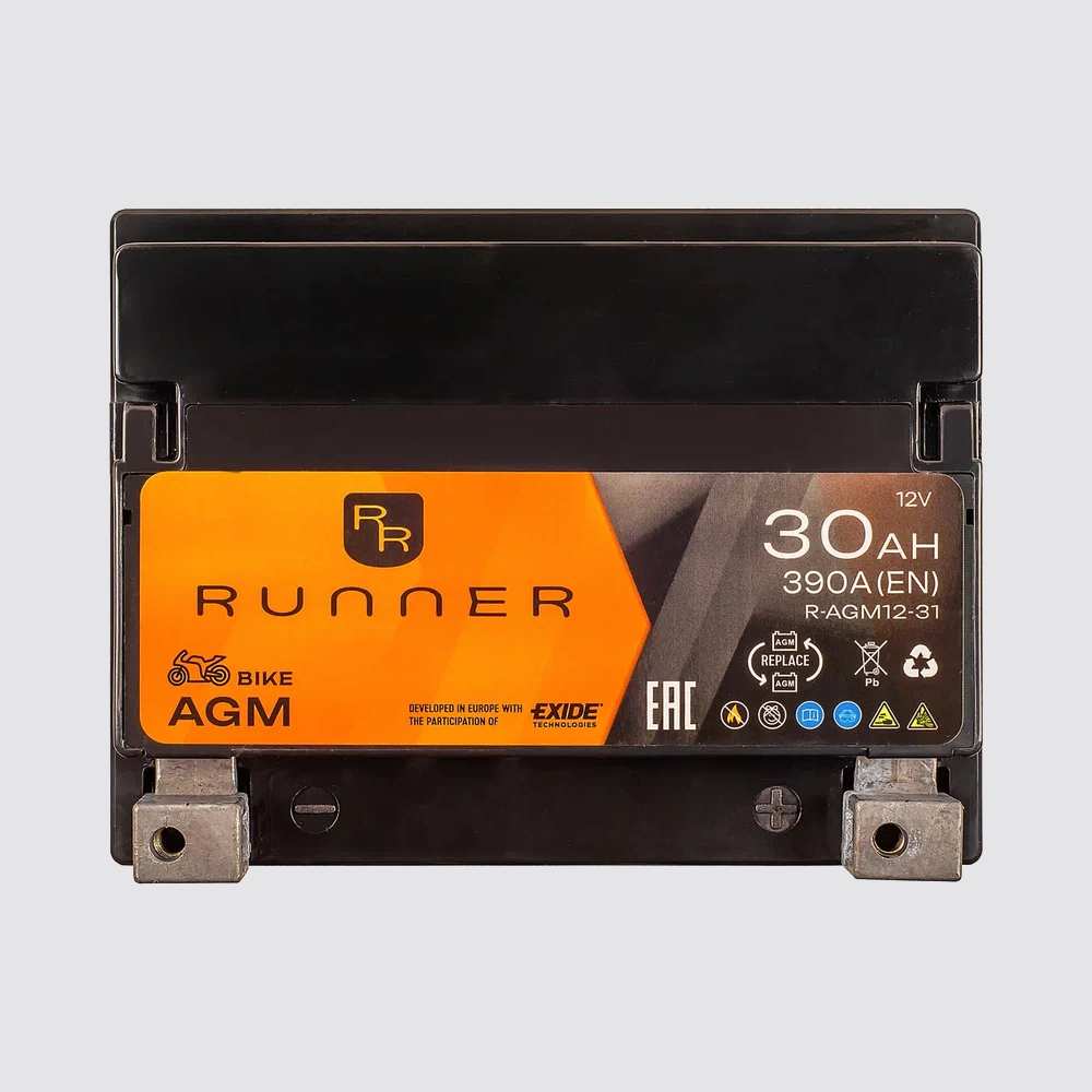 Мотоциклетный аккумулятор  RUNNER 12 30AGM для мотоциклов