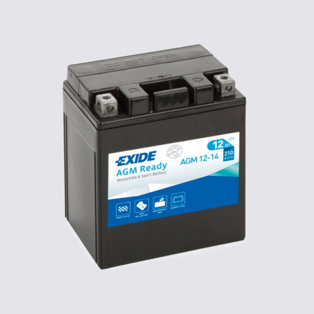 Мотоциклетный аккумулятор  EXIDE TECHNOLOGIES 12 12AGM для мотоциклов
