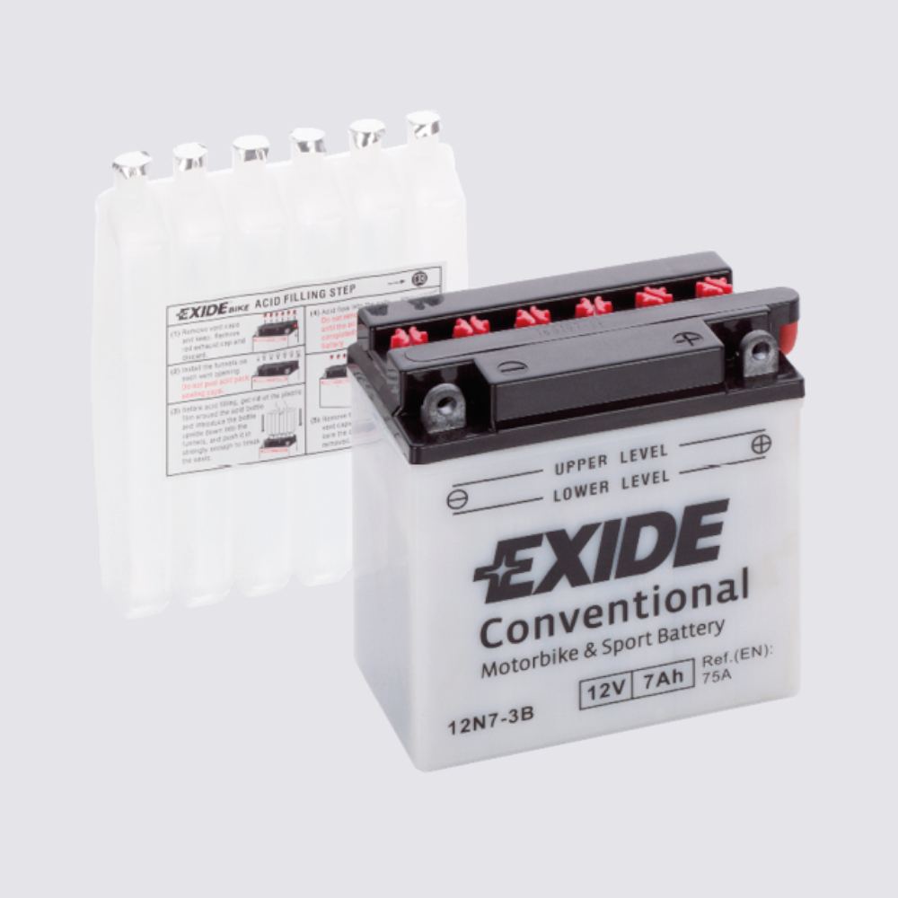 Мотоциклетный аккумулятор  EXIDE TECHNOLOGIES 12 7Жидкий электролит для мотоциклов