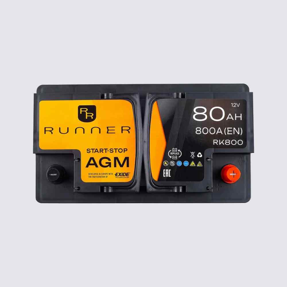 Аккумулятор RUNNER 80обратная для автомобилей установка замена