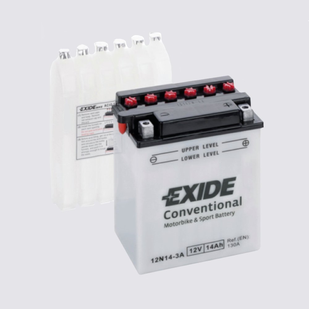 Мотоциклетный аккумулятор  EXIDE TECHNOLOGIES 12 14Жидкий электролит для мотоциклов