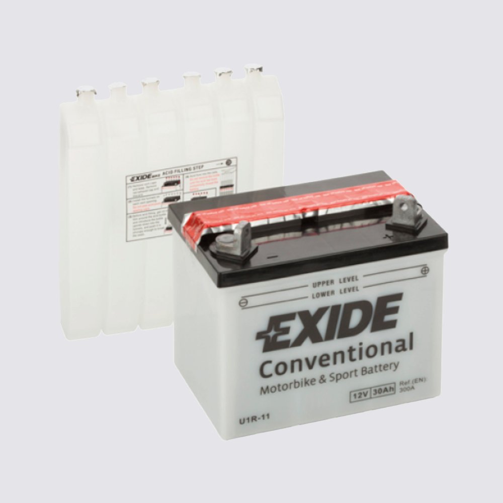 Мотоциклетный аккумулятор  EXIDE TECHNOLOGIES 12 30Жидкий электролит для мотоциклов