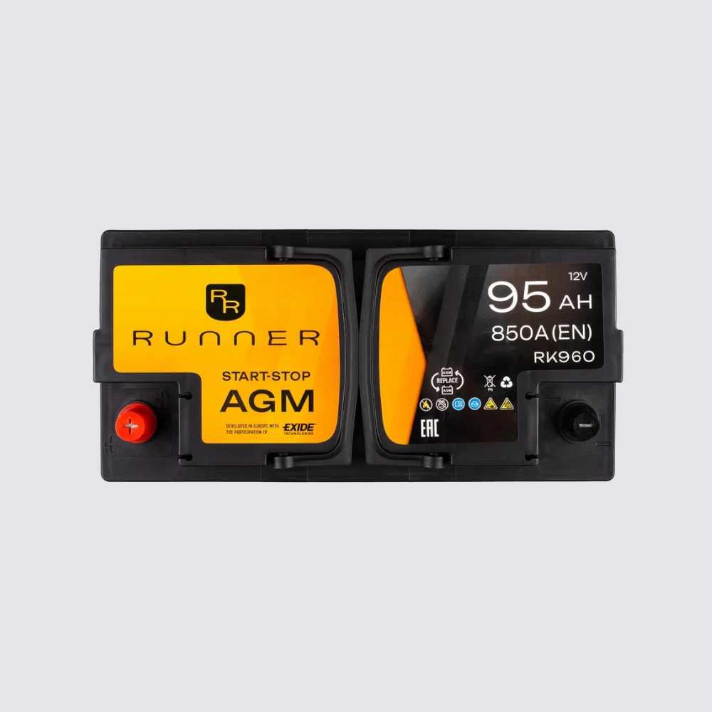 Аккумулятор RUNNER 95прямая для автомобилей установка замена