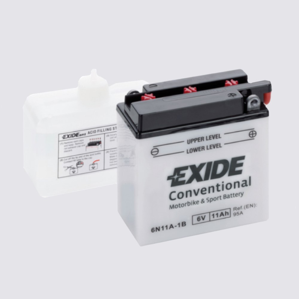 Мотоциклетный аккумулятор  EXIDE TECHNOLOGIES 6 11Жидкий электролит для мотоциклов