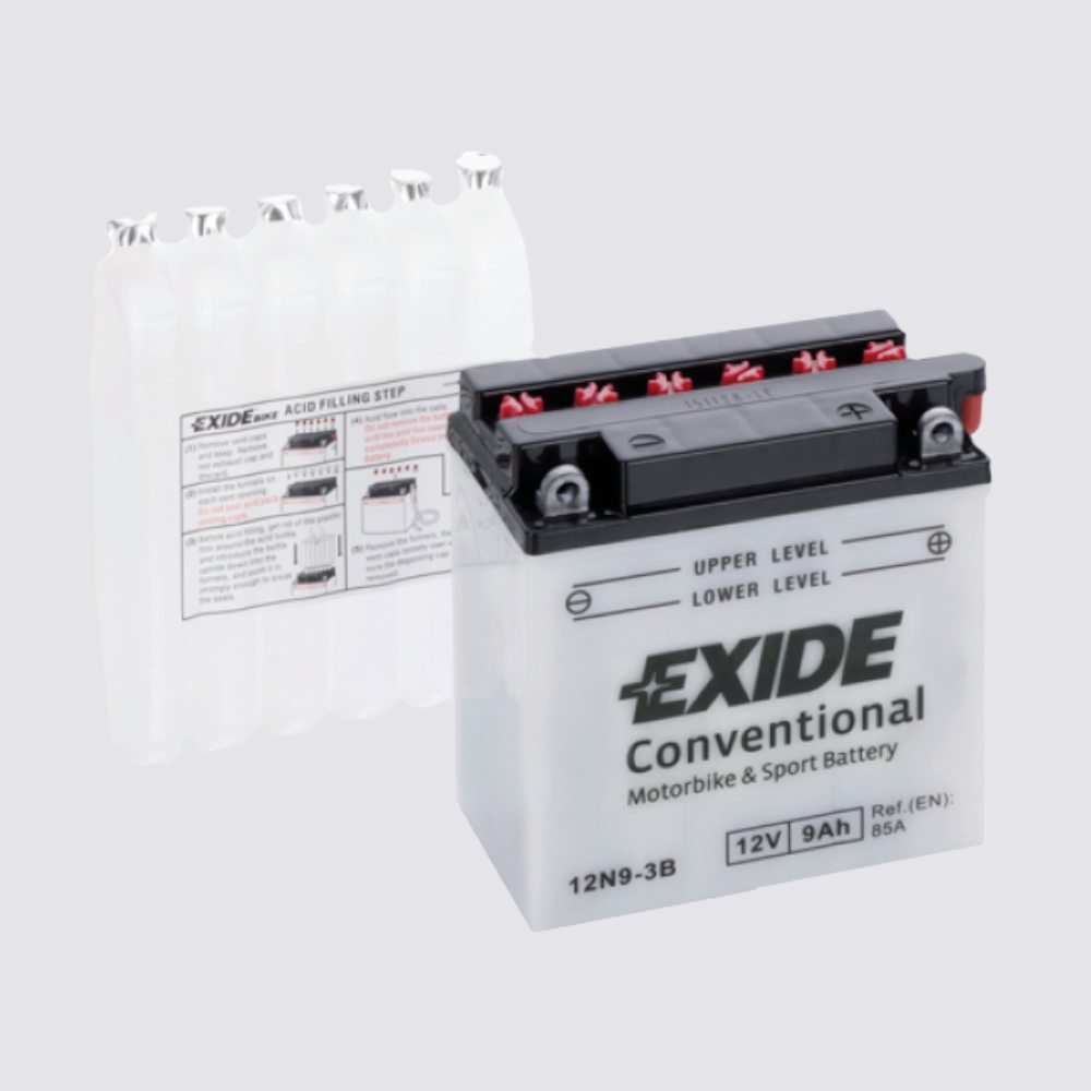 Мотоциклетный аккумулятор  EXIDE TECHNOLOGIES 12 9Жидкий электролит для мотоциклов