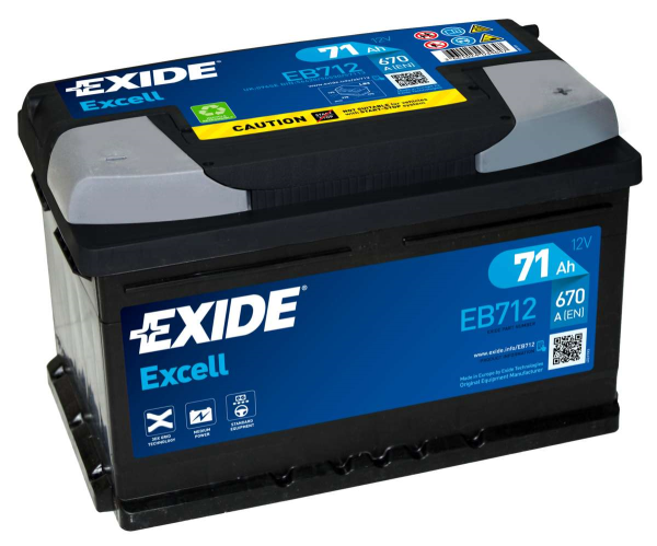 Аккумулятор EXIDE TECHNOLOGIES 71обратная для автомобилей установка замена