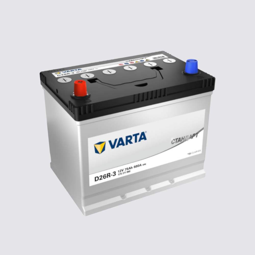 Аккумулятор VARTA 75прямая для автомобилей установка замена