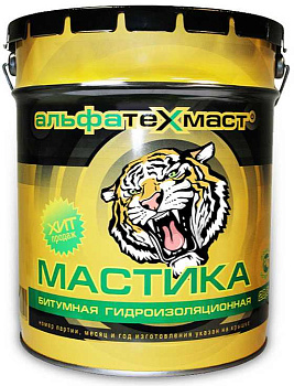 Мастика битумная гидроизоляционная АльфаТехМаст для фундамента и кровли