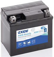 4Ah R+ Exide Motorbike&Sport AGM Ready 12V 70 А (ДШВ: 113*70*105мм), корпус: Euro, клеммы: под болт