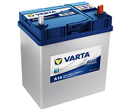 40Ah R+ Varta Blue Dynamic 12V 330 А (ДШВ: 187*127*227мм), корпус: Asia(б/б), клеммы: тонкий конус