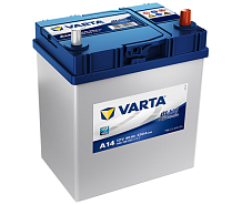 40Ah R+ Varta Blue Dynamic 12V 330 А (ДШВ: 187*127*227мм), корпус: Asia(б/б), клеммы: тонкий конус