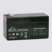 1,3Ah R+ Leoch 12V  А (ДШВ: 97*43*52мм), корпус: Euro, клеммы: FASTON (зажим) 4,8 мм