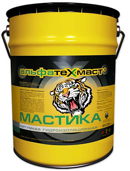 Мастика битумная гидроизоляционная АльфаТехМаст для фундамента и кровли