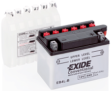 4Ah R+ Exide Motorbike&Sport Conventional 12V 50 А (ДШВ: 120*70*92мм), корпус: Euro, клеммы: под бол